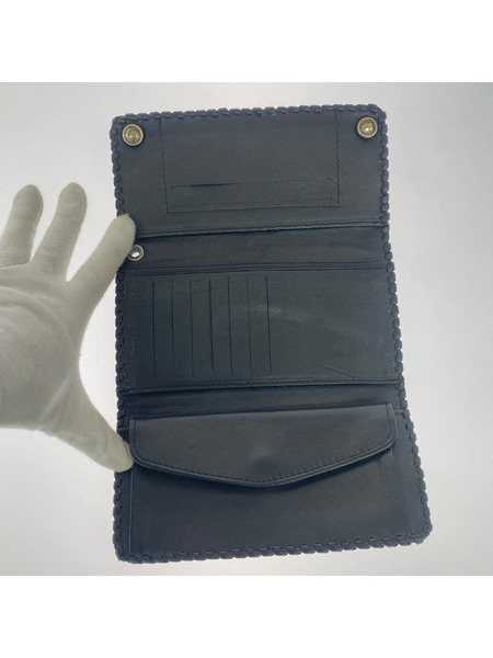 長財布 スティングレイ バイカーズウォレット/BLK