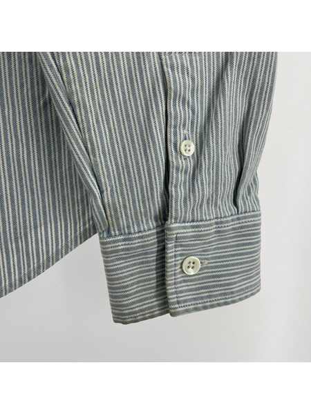MAISON MARGIELA 長袖シャツ 17SS L/S ストライプシャツ 青 (39)