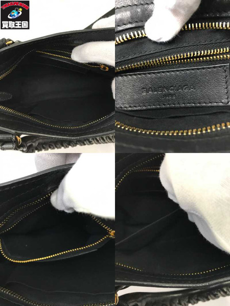 Balenciaga ショルダーバッグ Black Calfskin Metal Plate Mini City