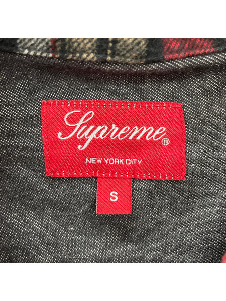 Supreme 長袖シャツ 13aw HOODED PLAID DENIM SHIRT