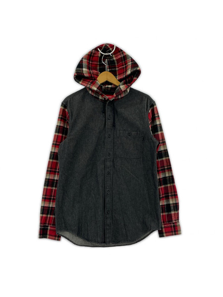 Supreme 長袖シャツ 13aw HOODED PLAID DENIM SHIRT