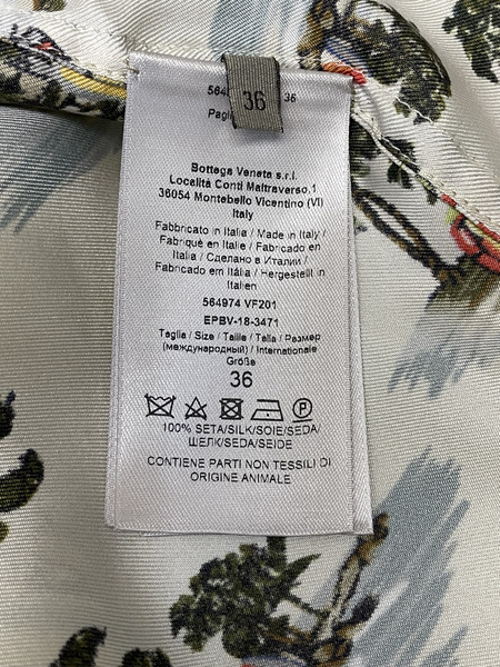Bottega Veneta 総柄シルクシャツ 36 564974 VF201