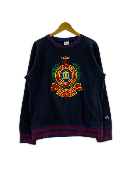 Champion スウェット・トレーナー RW/エンブロイダリーロゴ/M/ネイビー