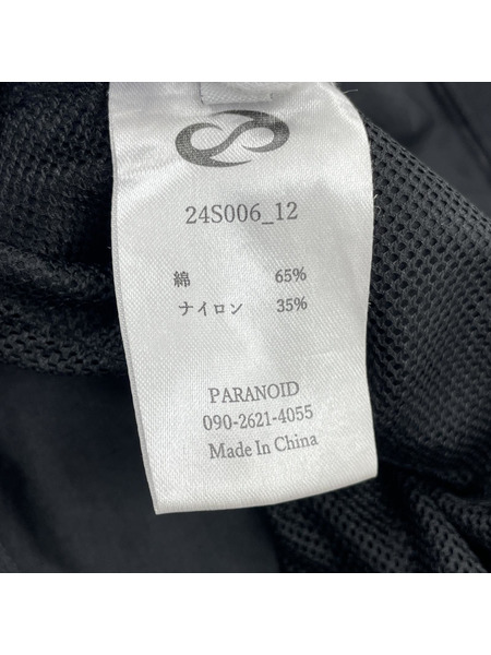 PARANOID パンツ ナイロン ギャザーパンツ 黒 M