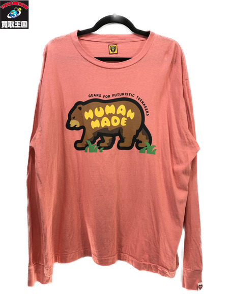 HUMAN MADE Graphic #1 L/S T-Shirt XXL/ピンク/ヒューマンメイド/メンズ/トップス/カットソー/Tシャツ[値下]