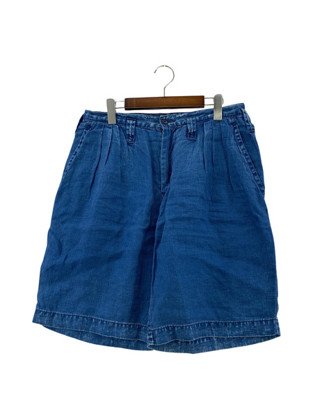Porter Classic ショートパンツ インディゴリネン ビバップショーツ M インディゴ