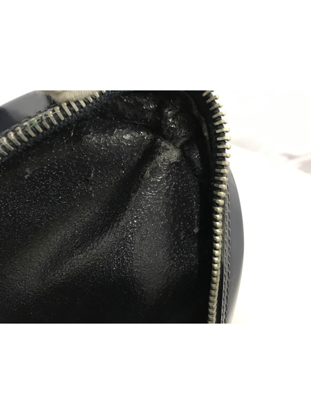 ショルダーバッグ ワンショルダー バンブー エナメル ネイビー