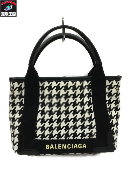 ショルダーバッグ ネイビーカバス　千鳥柄　XS