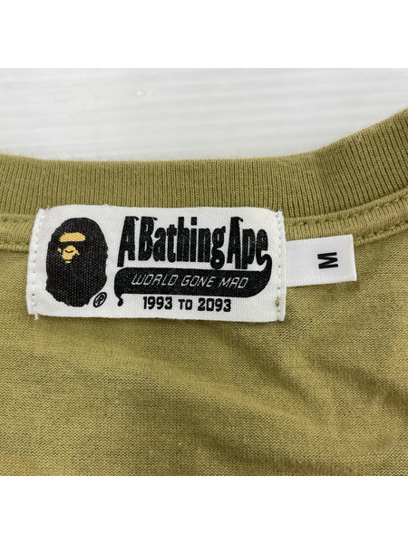 A BATHING APE 半袖Tシャツ・カットソー カモフラ/シャークTee/緑/M