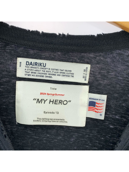 DAIRIKU 長袖Tシャツ・カットソー 長袖Tシャツ 24ss c-7[値下]