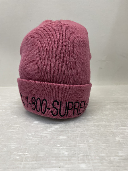 Supreme 19AW Telephone 1-800-Beanie ビーニー ピンク