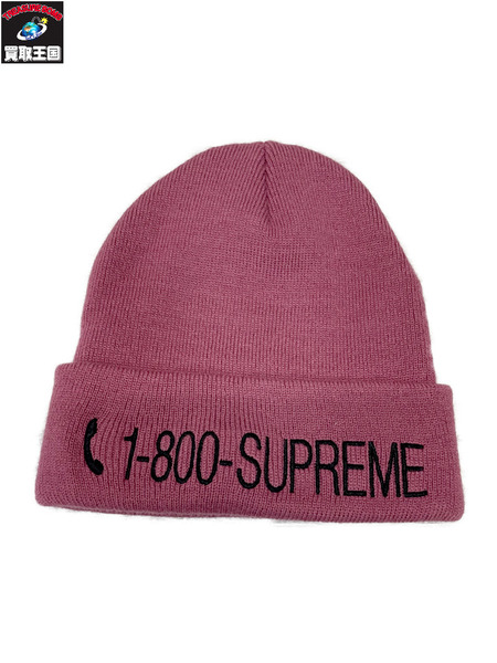 Supreme 19AW Telephone 1-800-Beanie ビーニー ピンク