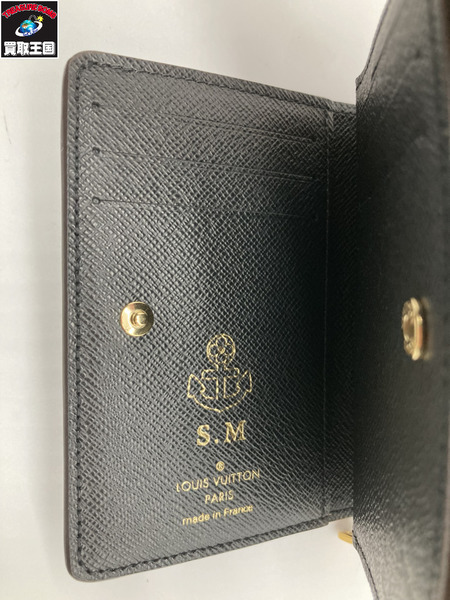 LOUIS VUITTON ルイヴィトン M81461 ポルトフォイユルー モノグラムリバース コンパクトウォレット 神戸店限定 碇マーク イニシャルあり