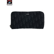 長財布 Dior/オブリーク/ブラック/ラウンドジップ