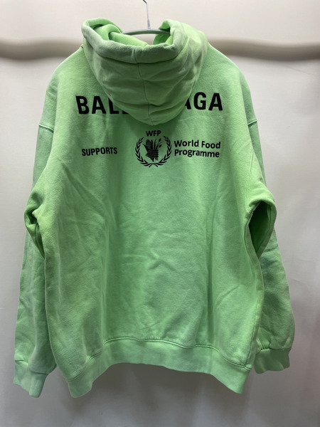 BALENCIAGA 20ss LOGO WFP プリントパーカー XS グリーン FT75 600583 TJVK4