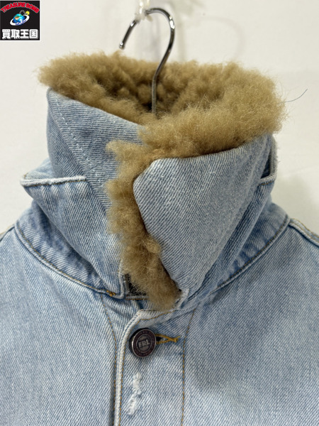 ERL Faux Shearling Denim Jacket S