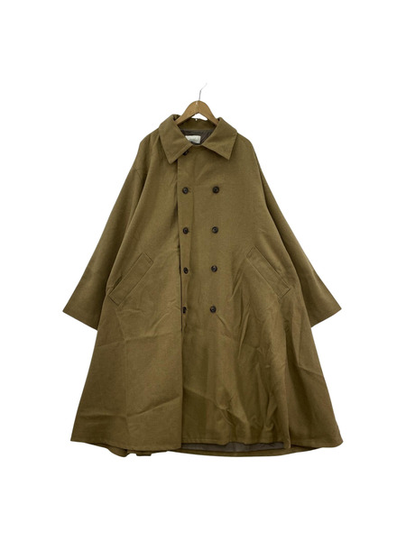 soerte/Oversize double breasted stand collar coat/2/ブラウン｜商品 