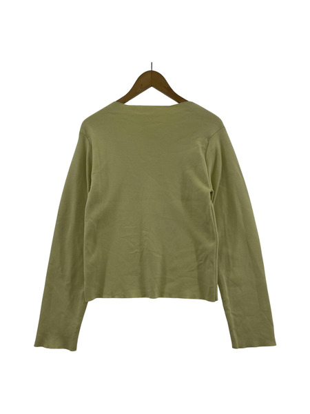 AURALEE WOOL SUPER HIGH GAUGE SMOOTH KNIT BOAT NECK グリーン[値下]