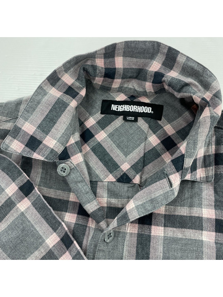NEIGHBORHOOD S/Sチェックシャツ L