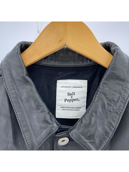 レザージャケット Salt & Pepper LEATHER TRUCKER S2