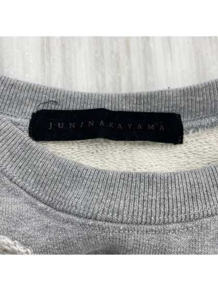 スウェット・トレーナー JUN NAKAYAMA DISTRESSED CREWNECK SWEAT[値下]