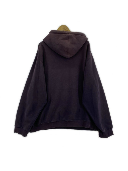 STUSSY パーカー 00s初期 銀タグ ロゴ スウェットパーカー(L) フェードネイビー