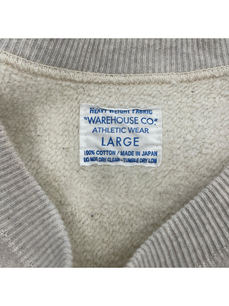 WAREHOUSE リバーススタイル 裏起毛スウェット L グレー[値下]
