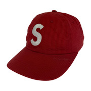 Supreme Seersucker S Logo 6-Panel Cap 赤