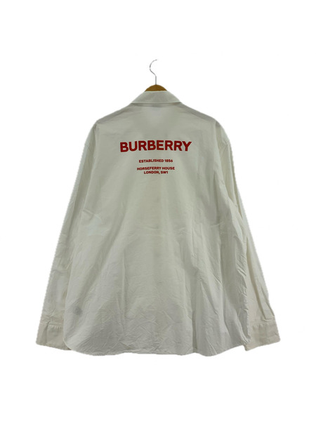 BURBERRY 長袖シャツ Runway Logo Print Slim Fit Oxford shirt