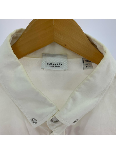 BURBERRY 長袖シャツ Runway Logo Print Slim Fit Oxford shirt