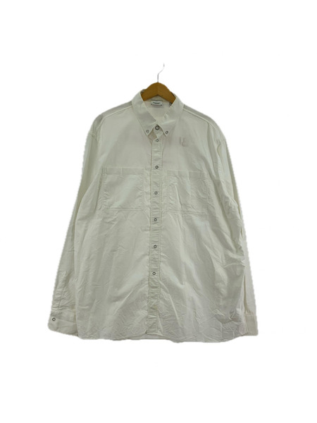 BURBERRY 長袖シャツ Runway Logo Print Slim Fit Oxford shirt