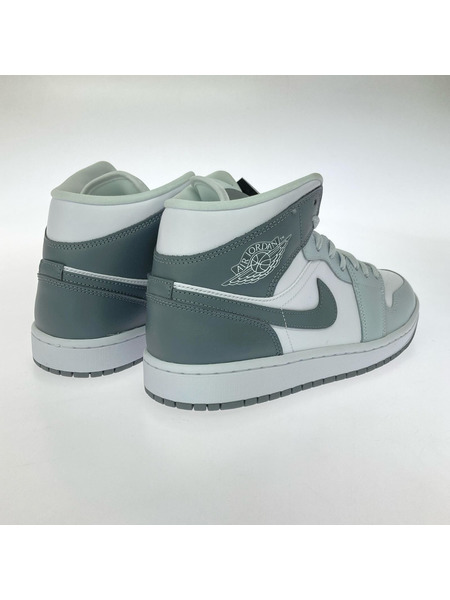 NIKE スニーカー Air Jordan 1 Mid White Smoke Grey 27.5cm