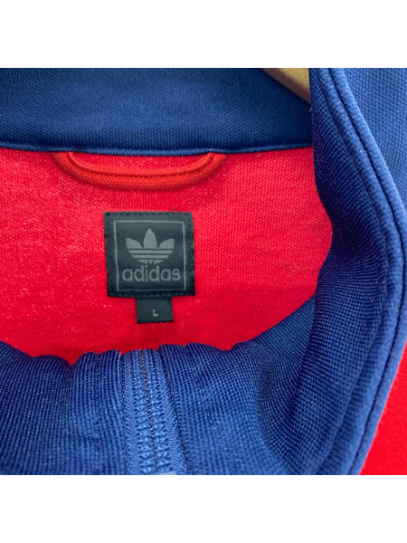 adidas サイドライン ハイネック トラックジャケット 赤 L