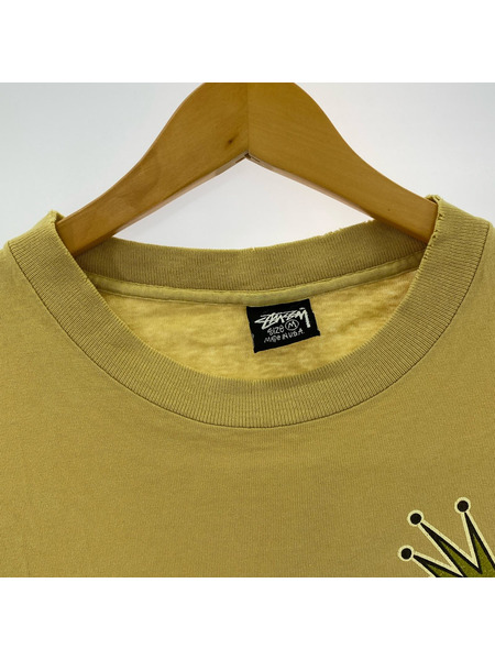 STUSSY 半袖Tシャツ・カットソー 80s USA製 BIG ASS GEAR (M) 黄色