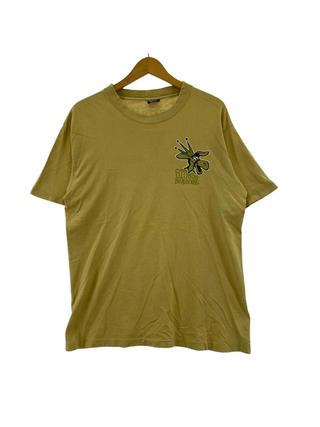 STUSSY 半袖Tシャツ・カットソー 80s USA製 BIG ASS GEAR (M) 黄色