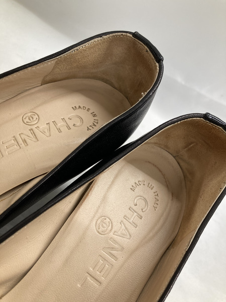 CHANEL ココマーク/リボン/パンプス/37 1/2