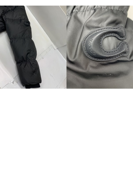 COACH ミッド ダウン パッファー・シアリング SizeXS BLK CL444 本体のみ コーチ ダウンコート ダウンジャケット [値下]