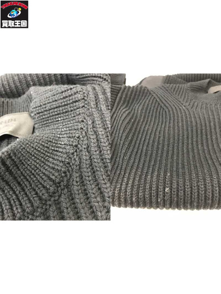 PRADA  ナイロン切替ニット 黒(50)