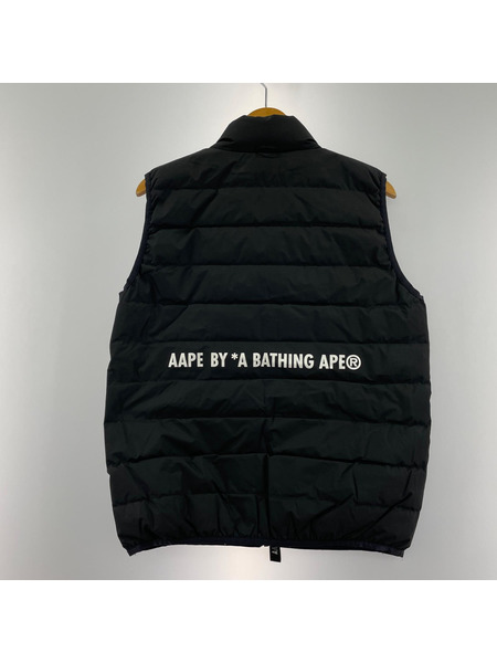 値下げしました☆A BATHING APE AAPE ダウン ベスト A BATHING APE ダウンベスト AAPE ダウンベスト ブラック｜商品