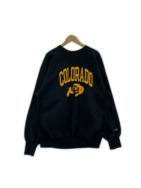 Champion スウェット・トレーナー 90s リバースウィーブ カレッジロゴ (XXL) ブラック