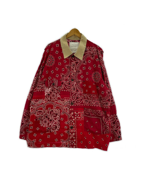 READY MADE ジャケット BANDANA BURN COAT 3 RED