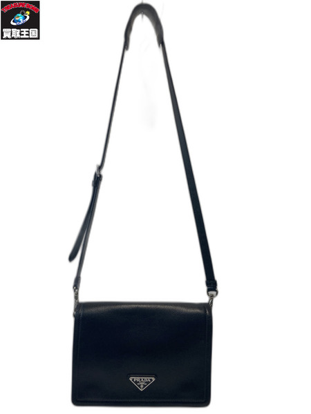 PRADA プラダ レザーショルダーバッグ ブラック