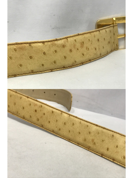 小物 レザーベルト ベージュ