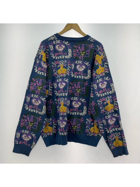 ニット・セーター L/S総柄プルオーバーニット (XL)｜商品番号
