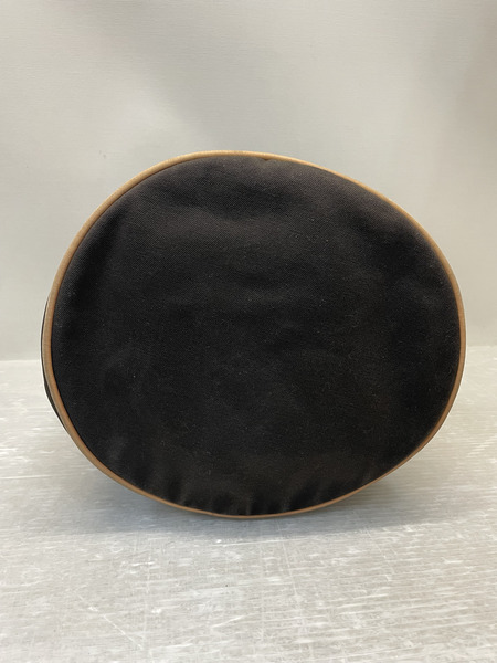 HERMES 巾着 キャンバスショルダーバッグ ブラウン 