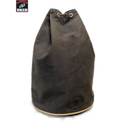 HERMES 巾着 キャンバスショルダーバッグ ブラウン 