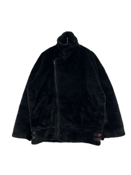 HYSTERIC GLAMOUR×野口強 Stie-lo刺繍 フェイクファーコート L ブラック 02183AB23[値下]