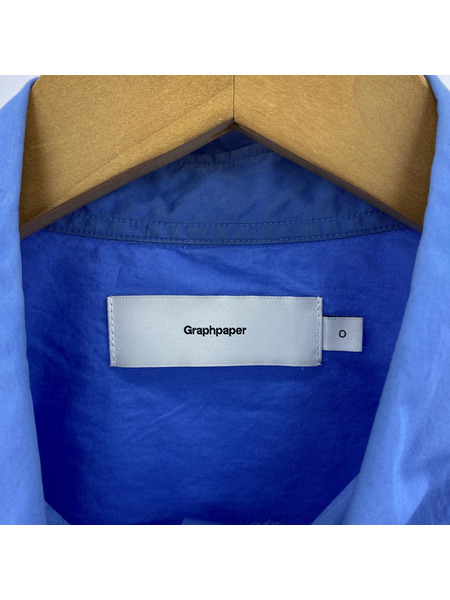Graphpaper Broad L/S Oversized Regular Collar Shirt  0 ブルー