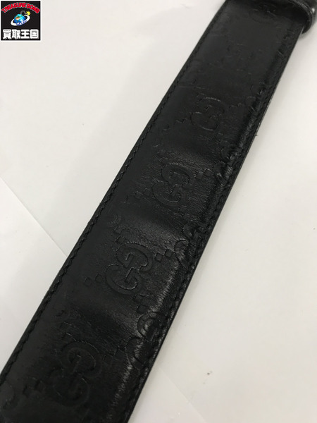 GUCCI インターロッキングG ベルト レザー 黒