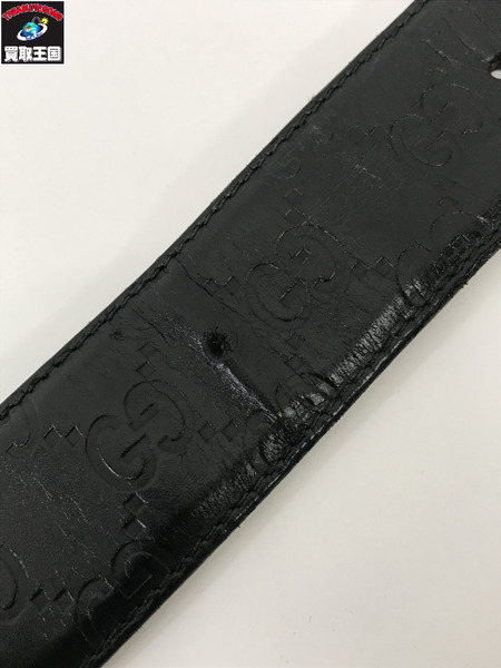 GUCCI インターロッキングG ベルト レザー 黒